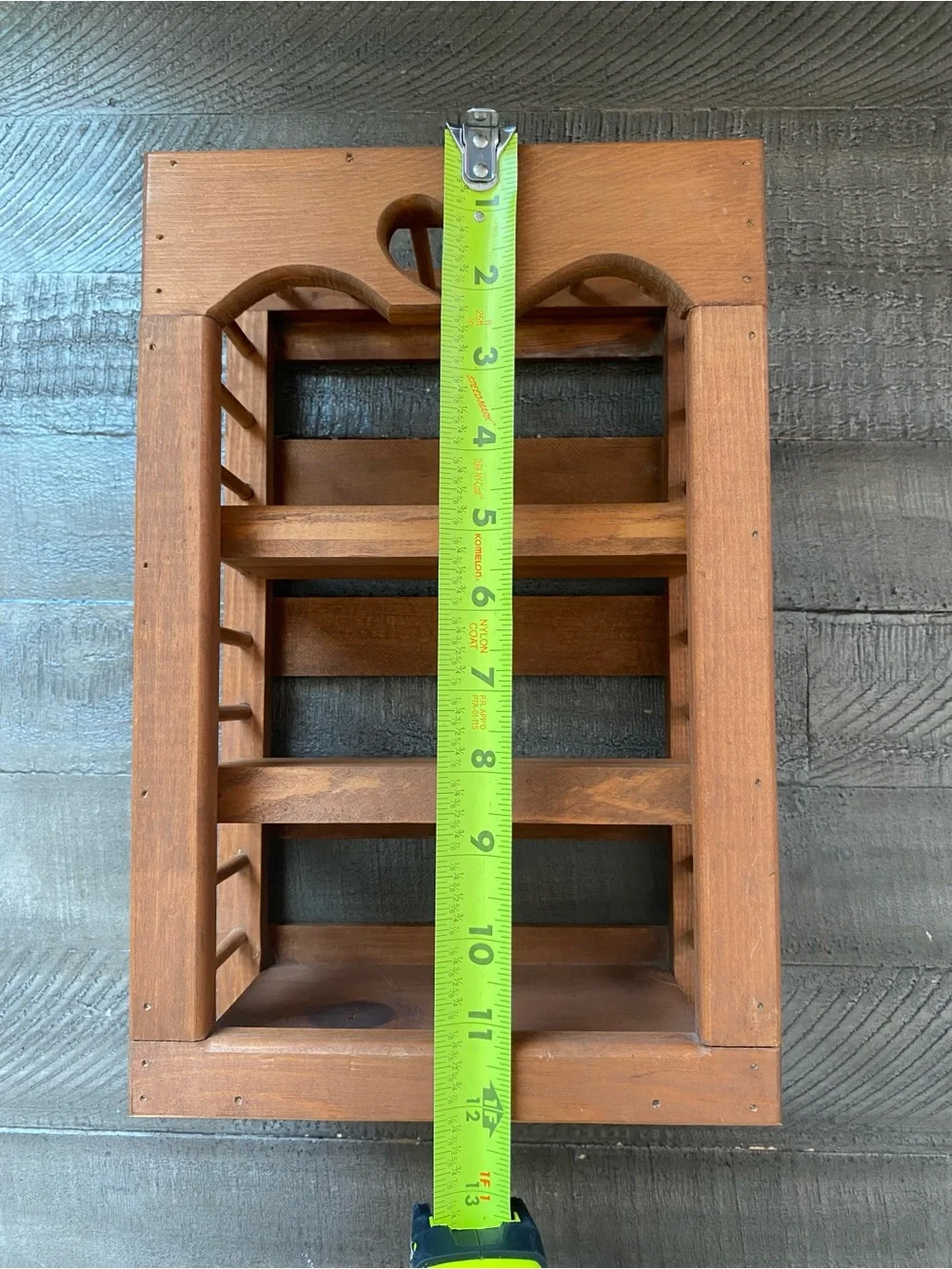 Vintage Wood Heart Cut Out Two Tier Cirio/Trinket Shelf Cottagecore Decor